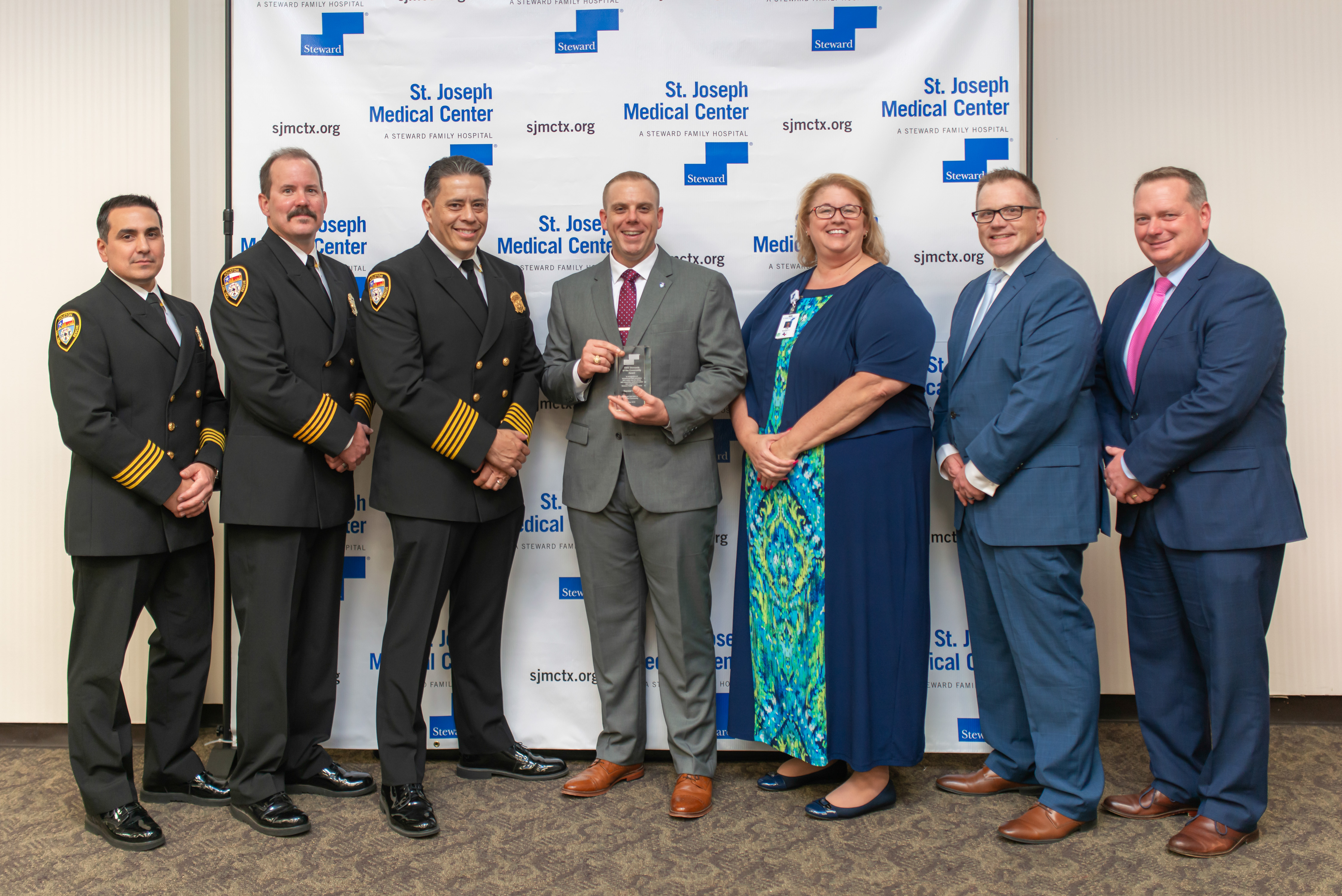 Randall Walthall receives one of four "EMS Stewards of the Community" Awards