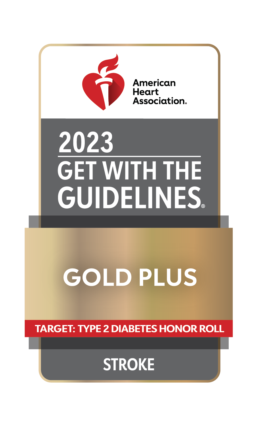 2023 American Heart Association Get With The Guidelines GOLD PLUS Award 