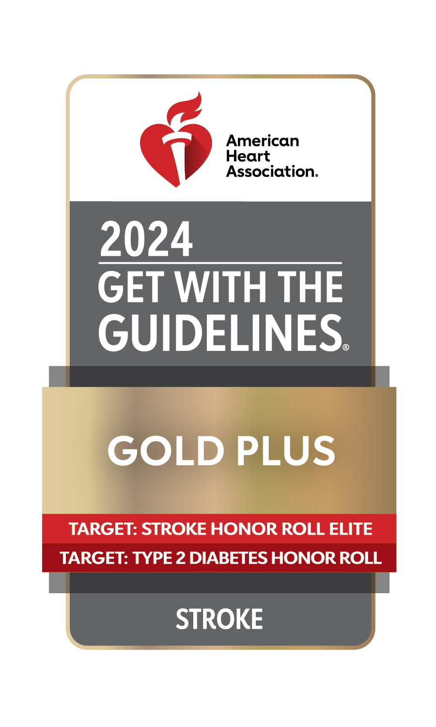 Gold Plus Award Seal from the American Heart Association