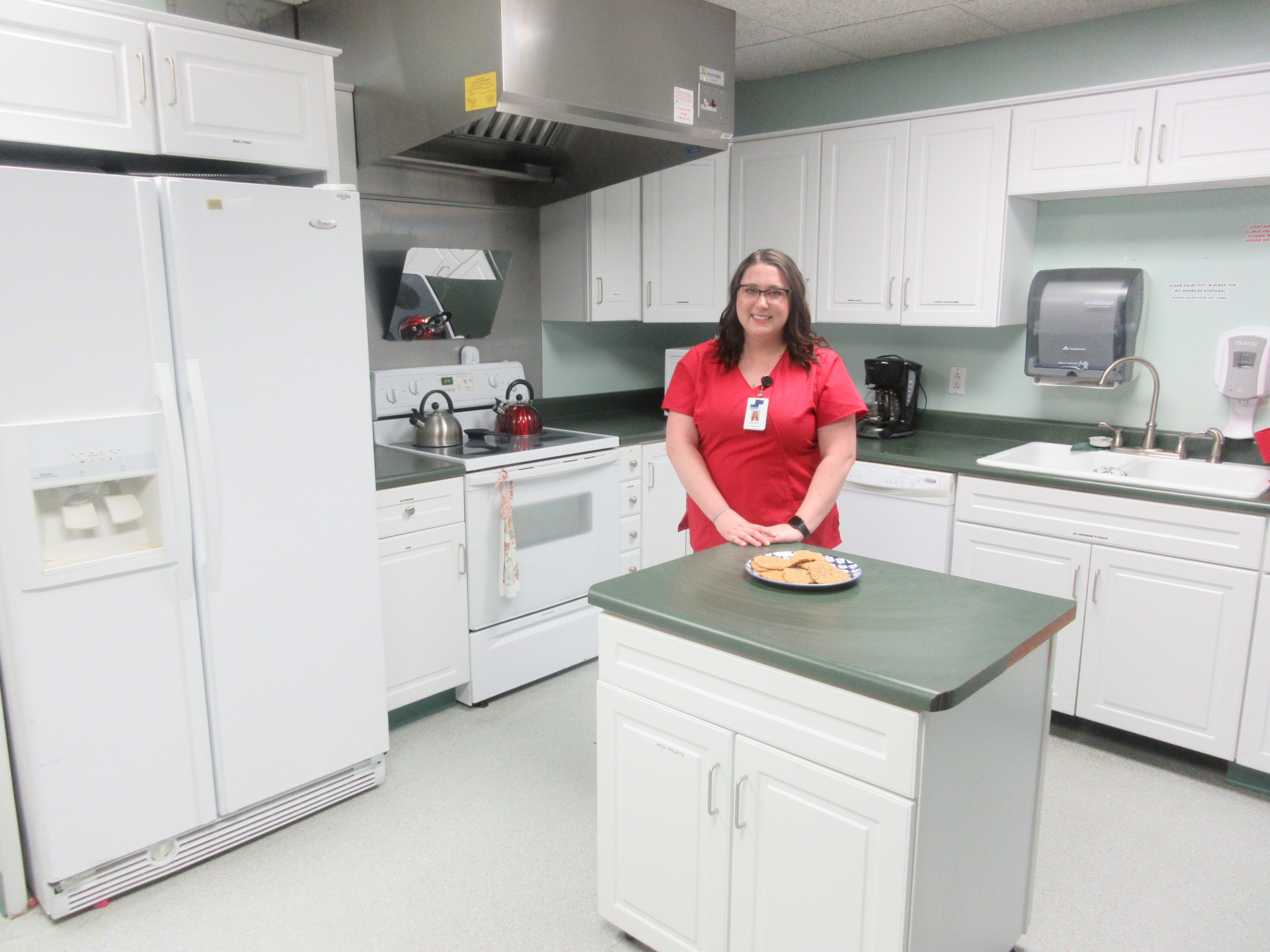 Occupational Therapist in the Kitchen at Hillside Rehabilitation Hospital 