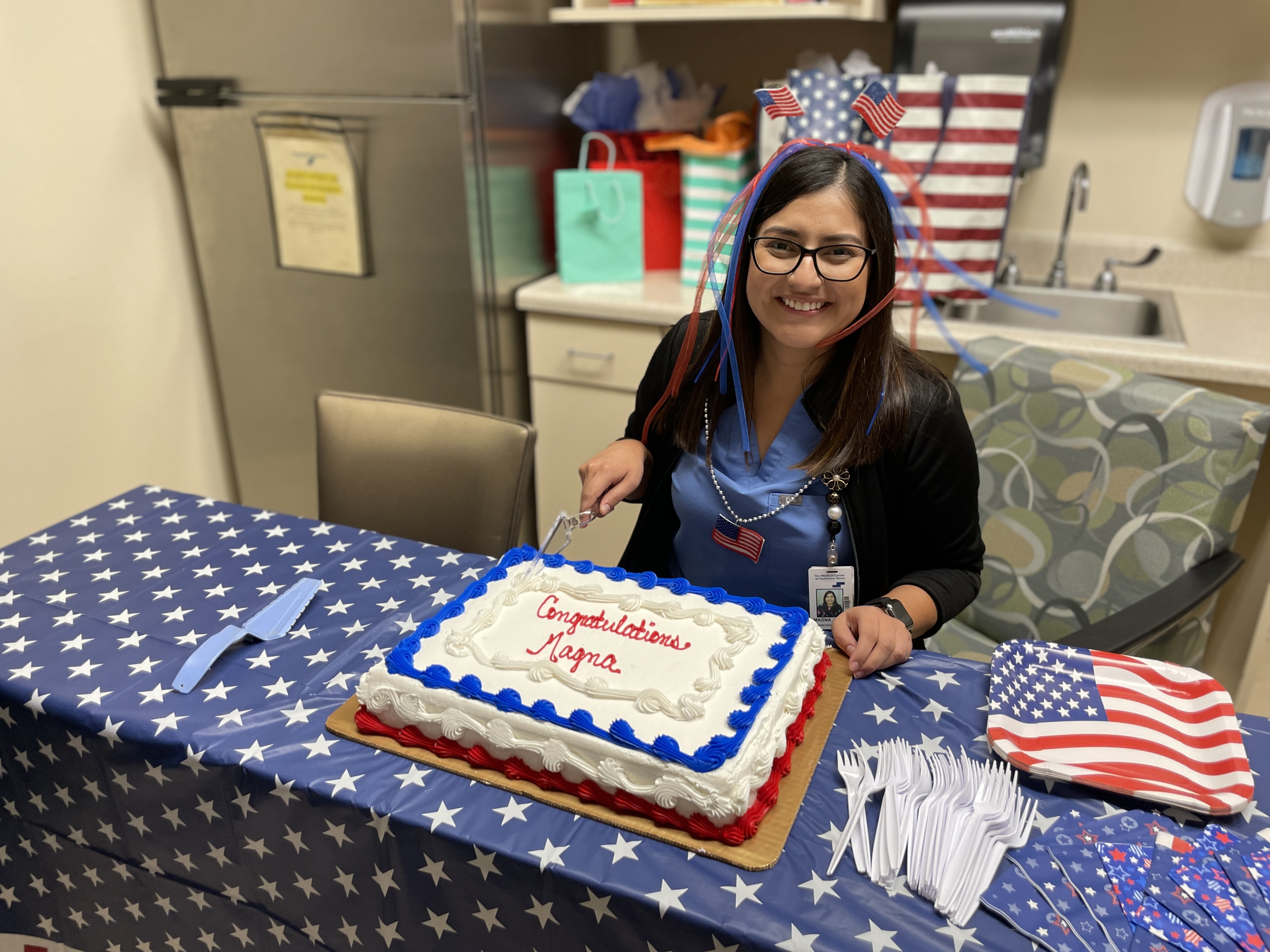 Magna Jiminez, LVN celebrating U.S. citizenship