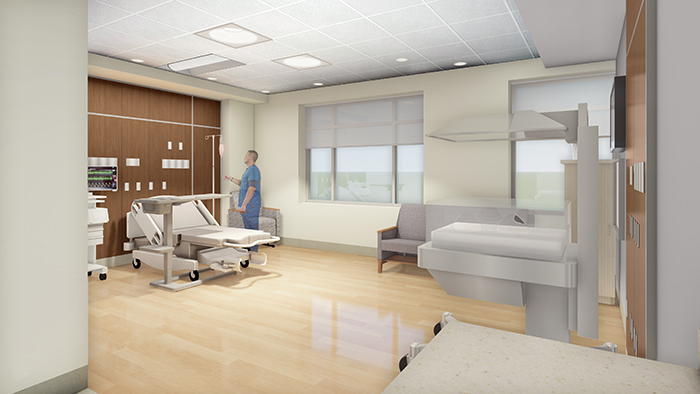 labor and delivery rooms for new hospital