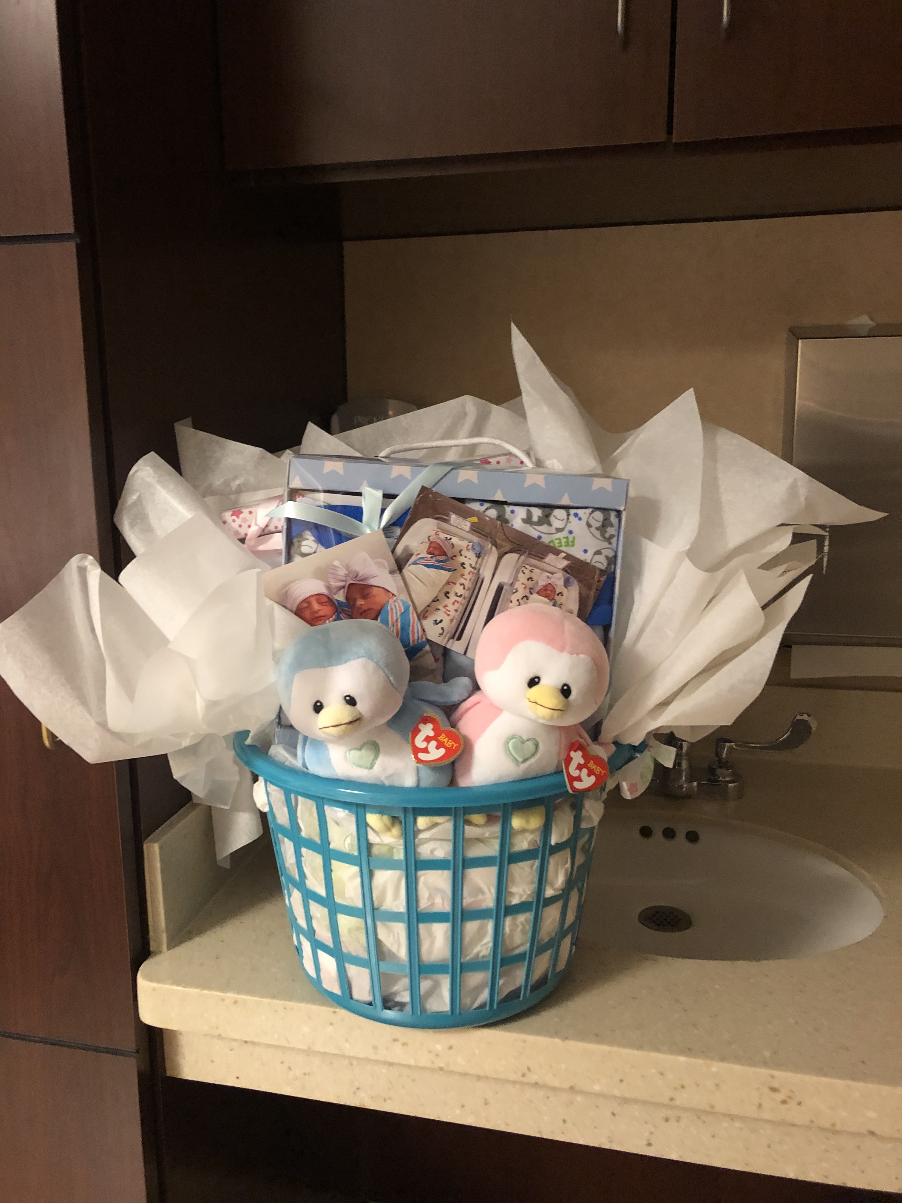 2-22-22 Twins gift basket gifted by The Medical Center staff