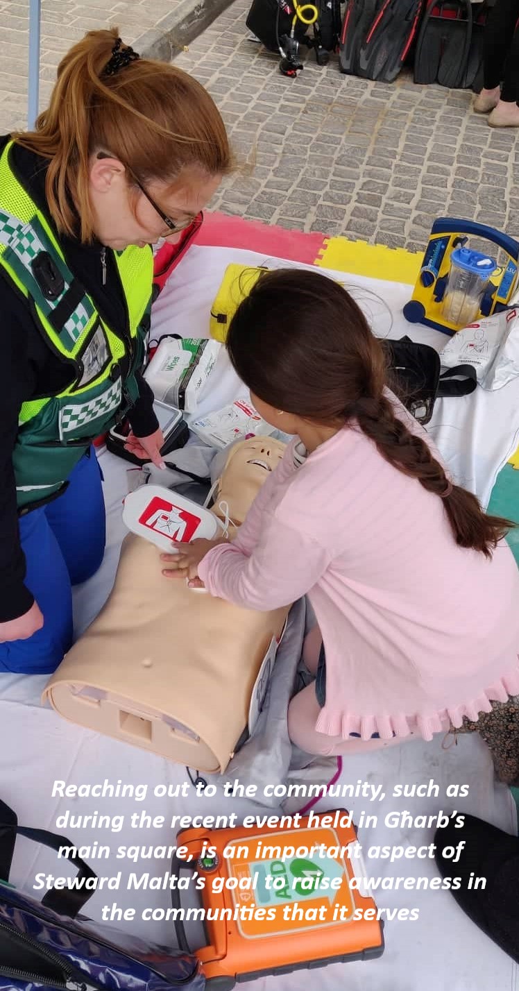 Reaching out to the community, such as during the recent event held in Għarb’s main square, is an important aspect of Steward Malta’s goal to raise awareness in the communities that it serves