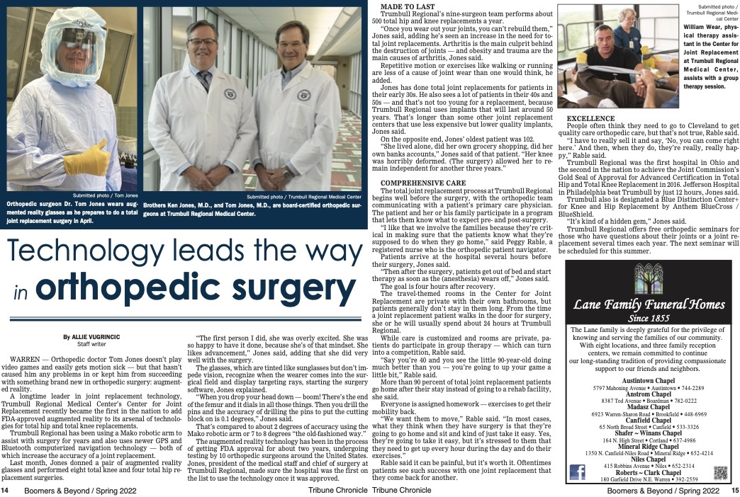 Technology leads the way in orthopedic surgery