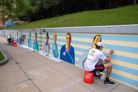 health care heroes mural at st. elizabeth's