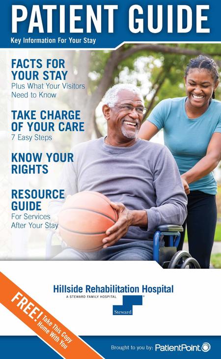 Cover of Hillside Patient Guide - Girl with man in a wheelchair